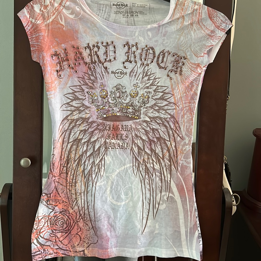 Hard Rock bling crown tshirt